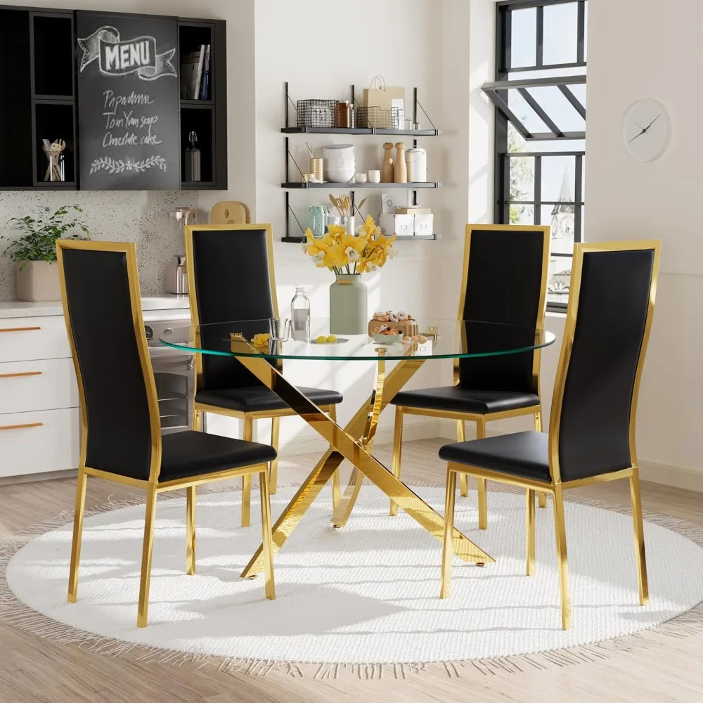 Round Dining Table Set for 4