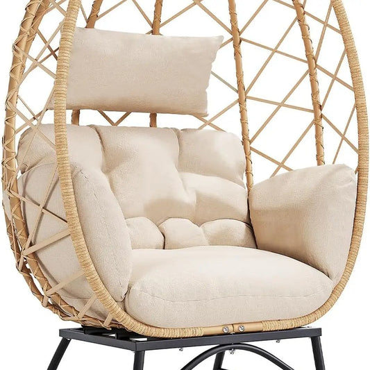 Outdoor Wicker Egg Chair With Cushion