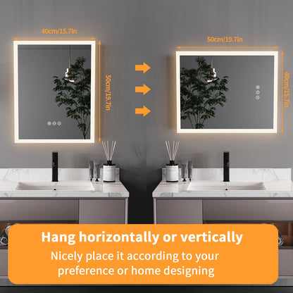 LED Lighted Bathroom Mirror with Anti-Fog