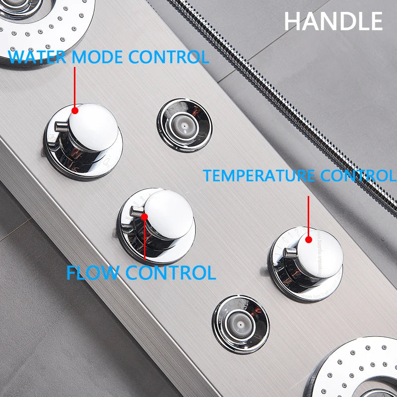 Digital Display Bathroom Shower Panel LED