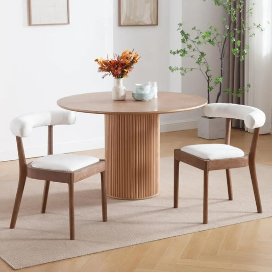 Dining Chairs Set of Fabric Kitchen Chairs Mid Century