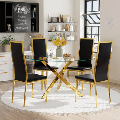Round Dining Table Set for 4