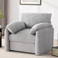 Chenille Oversized Livingroom Armchair Mid-Century