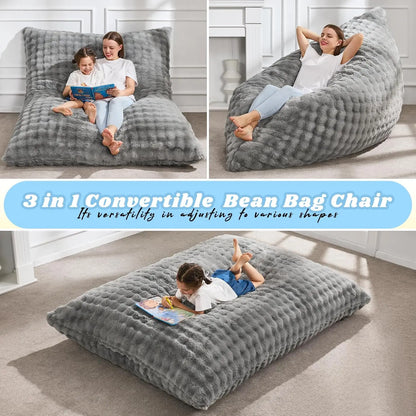 3-in-1 Giant Memory Foam Bean Bag Chair
