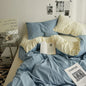 Washed Cotton Bedding 4 Pieces Set Student