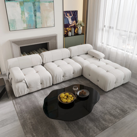 Sectional Sofa Living Room Sofas Velvet Couch