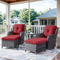 Swivel Rocker Furniture 5 Pieces Patio Wicker Sets
