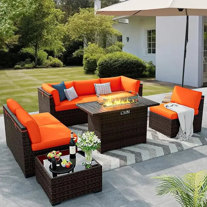 8 Pieces Outdoor Patio Furniture Set