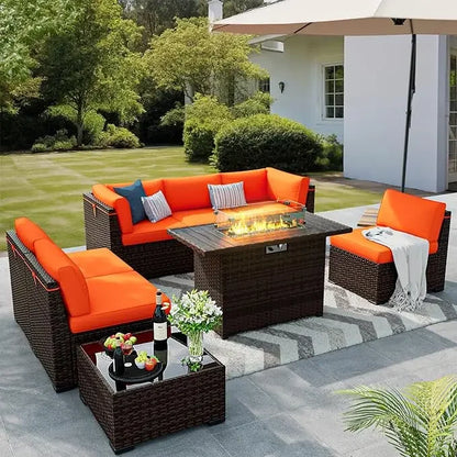 8 Pieces Outdoor Patio Furniture Set