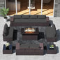 13 Pieces Outdoor Patio Furniture Set Patio Sectional Sofa