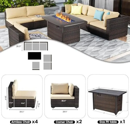Outdoor Patio Furniture Set With Fire Pit