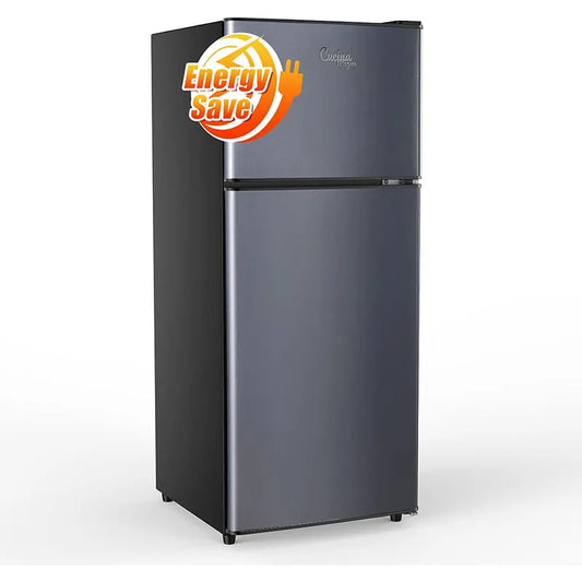 4.2 Cu.Ft Small Refrigerator with Freezer, Mini Fridge Double Door