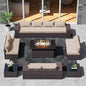 13 Pieces Outdoor Patio Furniture Set Patio Sectional Sofa