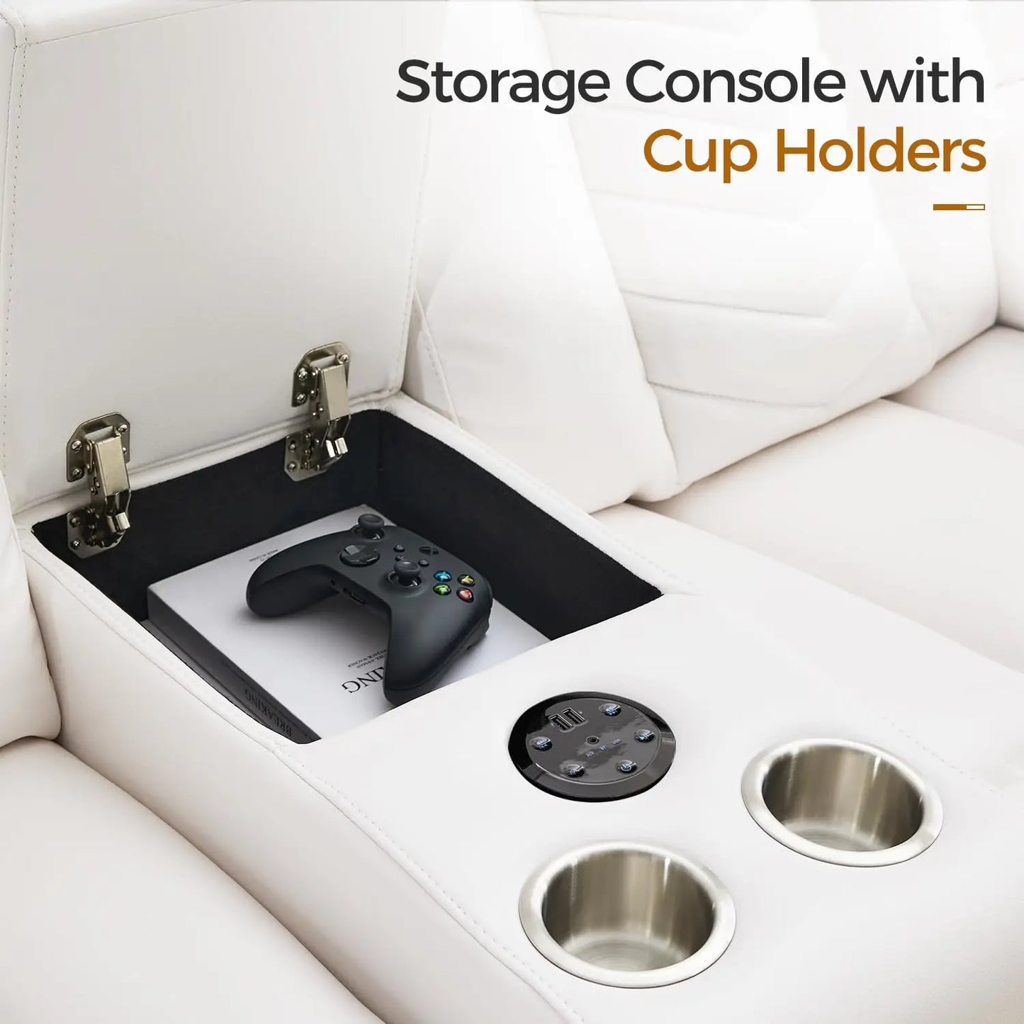 Manual Recliner Loveseat with Bass Speaker