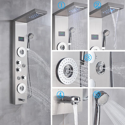 Digital Display Bathroom Shower Panel LED