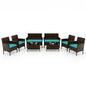 8 PCS Patio Furniture Set with Washable Cushions