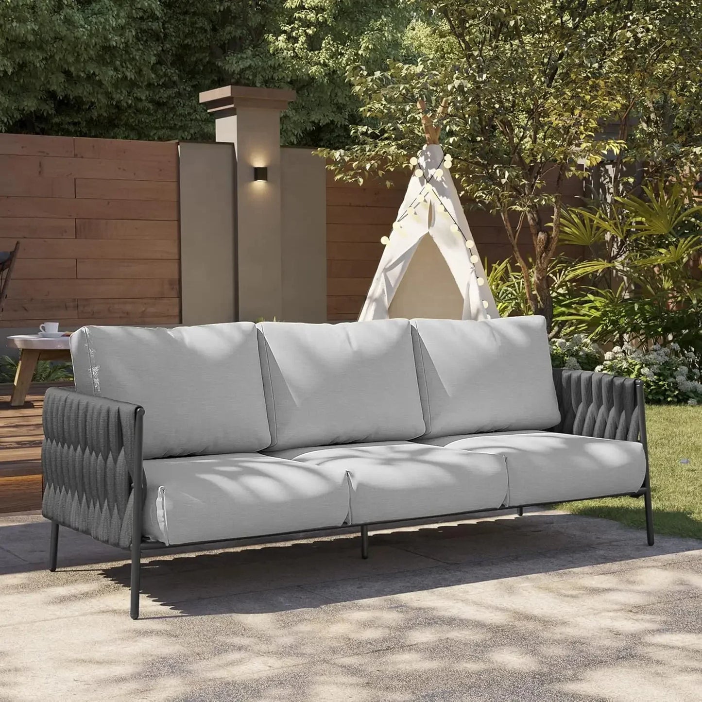 EAST OAK Life  Outdoor Sofa, Outdoor Furniture 3 Seats