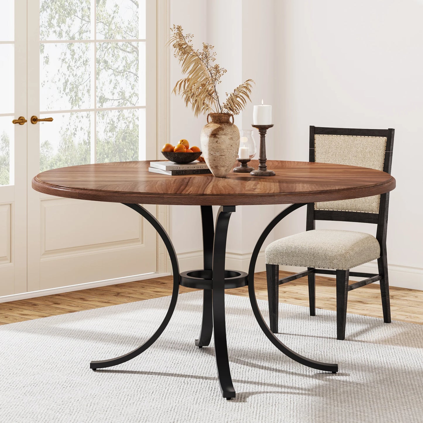 Tribesigns 47" Round Dining Table for 4 PeopleKi